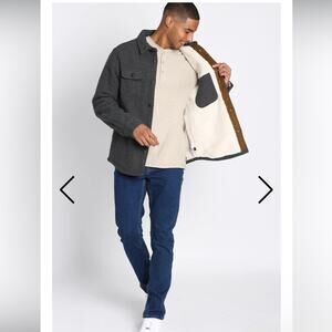 Jachs Men’s Wool Blend Sherpa Grey Jacket Size XXL  Winter Shacket Nwt